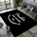 Rock Roll Rug Instrument Themed Carpet, 3D Fender Mat Plush Pile, Non-Slip Music Decor for Sofa Area Studio Bedroom Decor