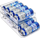 Refrigerator Can Drink Holder Storage Rolling Can Dispenser Pop Soda Can Organizer Bins Stackable 2 Tier Freezer Beverage Can Or