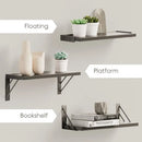 Modern Wall Mounted Floating Shelves Sturdy Versatile Wall Shelf Save Space Storage Rack for Bathroom Kitchen