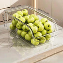 Refrigerator Organizer Bins - Clear Plastic Container Drawer for Egg Vegetable Fruit Snack Drink Food, Organization Storage