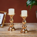 2 Pcs Pillar Candle Holders, Wedding Centerpieces Metal Candle Holder Candles Stand Decoration Ideal for Weddings Special Events