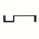 S-Shaped Floating Wall Shelf Black/White Modern Minimalist Floating Bookcase Wall-Mounted Storage Shelf Room Office Home Decor