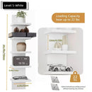 5 Layer Wall Shelf, Vertical Column Storage, Floating Decorative Rack, High Tower Design, Bedroom Living Room Practical Holder