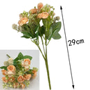 Beautiful Silk Roses Hydrangea Artificial Flowers for Home Room Garden Decoration Christmas Garland Scrapbooking Wedding Bouquet