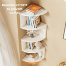 Modern Wall Mounted Storage Rack Space Saving Durable Multi-layer Shelf Compact Design Triangular Corner Shelf Bedroom