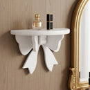 Bookshelf Wood Wooden Floating Shelves White 20x10x13cm Wall Mounted Shelf Bow Butterfly Semicircle Wall Shelf Bracket Kitchen