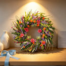 Spring Flower Garland Wreath: -Elegant Home Decor For A Fresh Look For Festival,home Decoration Outdoor Decoration