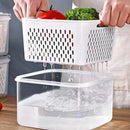 Refrigerator Storage Box Fridge Organizer Fresh Vegetable Fruit Container Drain Basket Pantry Kitchen Supplies
