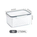 Refrigerator Storage Box Fridge Organizer Fresh Vegetable Fruit Container Drain Basket Pantry Kitchen Supplies