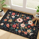 Rugs for Entryway, Floral Indoor Washable Door Mat, Non Slip Boho Small Rug for Kitchen, Front Door Throw Rug for Bedroom