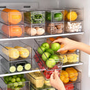 1-3PC Refrigerator Organizers Bins With Handle Plastic Pantry  Refrigerator Crisper Pantry Kitchen Food Freezer Tool Storage Box