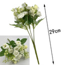 Beautiful Silk Roses Hydrangea Artificial Flowers for Home Room Garden Decoration Christmas Garland Scrapbooking Wedding Bouquet