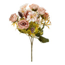 Artificial Flowers Silk Rose Christmas Home Vase Decor Bonsai Wedding Bridal Bouquets Courtyard Festival Party Diy Gift Hot Sale