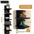 5 Layer Wall Shelf, Vertical Column Storage, Floating Decorative Rack, High Tower Design, Bedroom Living Room Practical Holder
