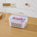 Refrigerator Storage Box Fridge Organizer Fresh Vegetable Fruit Container Drain Basket Pantry Kitchen Supplies
