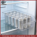Fridge Storage Bins Soda Can Dispenser Beverage Bottle Rack Refrigerator Pantry Organizer Kitchen Food Storage Container Holder