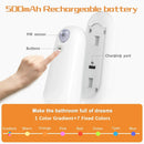 LED Night Light, 8 Colors, USB-C Charging, Light Sensor and Motion Sensor Control, Ideal for Hallways, Bedrooms, and Staircases