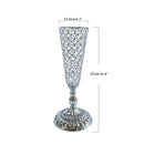 1Pcs Wedding Centerpiece Table Decorations -Silver Vase for Centerpieces with Chandelier Crystals,Wedding Metal Flower Stand