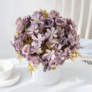 Artificial Flowers Silk Rose Christmas Home Vase Decor Bonsai Wedding Bridal Bouquets Courtyard Festival Party Diy Gift Hot Sale