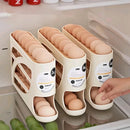 3-Tier Rolling Egg Storage Container for Refrigerator Holds 24 Eggs Organizer Rack Large Capacity Kitchen & Fridge Storage Box