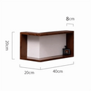 Space Saving 90 Degree Corner Wall Shelf Floating Shelf Suspended Corner Bookshelf Wall Mounted Wooden Display Shelf Home