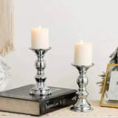 2 Pcs Pillar Candle Holders, Wedding Centerpieces Metal Candle Holder Candles Stand Decoration Ideal for Weddings Special Events