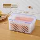 Refrigerator Storage Box Fridge Organizer Fresh Vegetable Fruit Container Drain Basket Pantry Kitchen Supplies