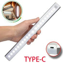 30cm Household LED Night Light, Human Body Sensing, Aisle Cabinet, Long Entrance Light, No Wiring, Charging Induction Light