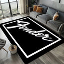 Rock Roll Rug Instrument Themed Carpet, 3D Fender Mat Plush Pile, Non-Slip Music Decor for Sofa Area Studio Bedroom Decor