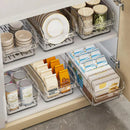 Refrigerator Organizer Bins - Clear Plastic Container Drawer for Egg Vegetable Fruit Snack Drink Food, Organization Storage