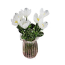 Glass Flower Bouquet with Vase Hand-Blown Mini Flower Decoration Home Living Room Handmade Simulation Floral Ornament Stem 90%