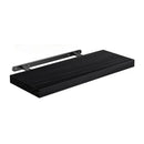 Floating Shelves Wall-Mounted Wood Shelf Decor for Bathroom Storage Rack Thick Wall Kitchen Bookshelf Organizer Black