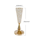 1Pcs Wedding Centerpiece Table Decorations -Silver Vase for Centerpieces with Chandelier Crystals,Wedding Metal Flower Stand