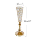 1Pcs Wedding Centerpiece Table Decorations -Silver Vase for Centerpieces with Chandelier Crystals,Wedding Metal Flower Stand