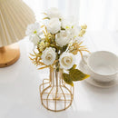 Artificial Flowers Silk Rose Christmas Home Vase Decor Bonsai Wedding Bridal Bouquets Courtyard Festival Party Diy Gift Hot Sale
