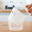 Refrigerator Storage Box Kitchen Food Vegetable Fruit Storage Box Drain Basket Storage Containers Fridge Organizer Storage Box