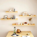 Wooden Floating Shelf Wall Mounted U-shaped Shelf Display Stand For Living Room Bathroom Kitchen Organizer Storage Rack