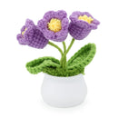 Cute Crochet Flowers Handmade Potted Sunflower Tulip Home Decor Car Dashboard Ornaments Gifts for Women Girls