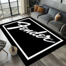 Rock Roll Rug Instrument Themed Carpet, 3D Fender Mat Plush Pile, Non-Slip Music Decor for Sofa Area Studio Bedroom Decor