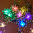 LED fiber optic flower string lights, flashing lights, wedding decoration, colorful light string