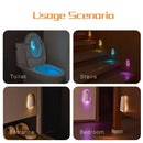 LED Night Light, 8 Colors, USB-C Charging, Light Sensor and Motion Sensor Control, Ideal for Hallways, Bedrooms, and Staircases