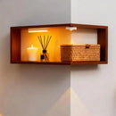 Space Saving 90 Degree Corner Wall Shelf Wall Mounted Floating Shelf Corner Bookshelf Suspended Wooden Display Shelf Home