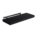 Floating Shelves Wall-Mounted Wood Shelf Decor for Bathroom Storage Rack Thick Wall Kitchen Bookshelf Organizer Black