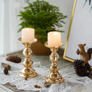 2 Pcs Pillar Candle Holders, Wedding Centerpieces Metal Candle Holder Candles Stand Decoration Ideal for Weddings Special Events
