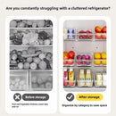Refrigerator Organizer Bins - Clear Plastic Container Drawer for Egg Vegetable Fruit Snack Drink Food, Organization Storage