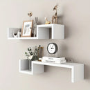 S-Shaped Floating Wall Shelf Black/White Modern Minimalist Floating Bookcase Wall-Mounted Storage Shelf Room Office Home Decor