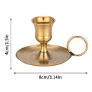Metal Candle Holder Desktop Candlestick Adornment Candle Holder With Handle Centerpiece Dining Table Wedding Festive Decoration