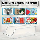 Household Refrigerator Storage Box, Kitchen Refrigerator Large Capacity Stacked Storage Rack, Organizing Water, Snacks, and Cans