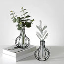 Ornamental Wrought Iron Gold Flower Vase Hollow Design for Home Living Room Decor Artificial Dried Floral Arrangement Container