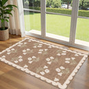 Rugs for Entryway, Floral Indoor Washable Door Mat, Non Slip Boho Small Rug for Kitchen, Front Door Throw Rug for Bedroom